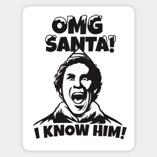 OMG Santa Christmas Humor Sticker